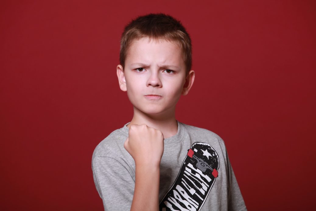 Boy angry